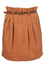 Paperbag Waist Belted Skirt