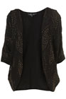 Petite Black Diamante Kimono Jacket