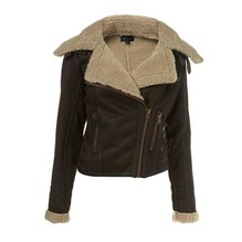 Faux Sheepskin Flying Jacket