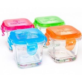 Wean Green Glass Cubes Baby Food Containers - 4 Pack