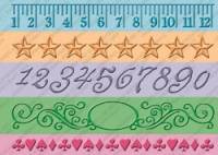 Набор папок для тиснения Cuttlebug Embossing Folder Border Set, Measure by Measure