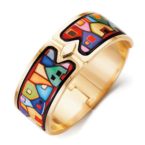 Браслет HUNDERTWASSER mid-wide bangle street rivers