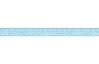 Лента May Arts - Polka Dots Sheer Ribbon - Blue W/White Dots, ширина 1 см, длина 90см