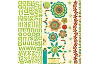 Лист наклеек Flower Child Combo Stickers, 30смх30см