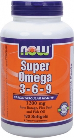 Now Foods, Super Omega 3 - 6 - 9, 1200 mg, 180 Softgels