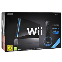 Игровая консоль Nintendo Wii + игра "Wii Sports Resort" + игровой контроллер Wii Remote Plus (с встроенным Wii Motion Plus) (чер