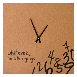 "Whatever" Cork Clock