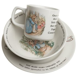 Wedgwood Peter Rabbit Original 3-Piece Set, Mug, Plate, and Bowl