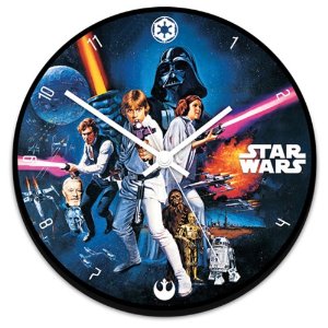 Vandor Wood Clock, Star Wars, 13-1/2-Inch