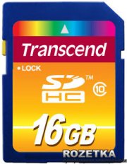 Карта памяти Transcend SDHC 16GB (Class 10) Подробнее: http://rozetka.com.ua/ru/products/details/39483/index.html