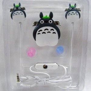 Totoro: Earbud Headphones - Gray Totoro Friend