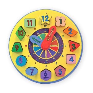 Melissa & Doug Wooden Shape Sorting Clock