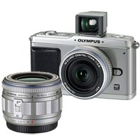 Olympus E-P1 Pen, Silver Kit 17/2.8+14-42/3.5-5.6+видоискатель