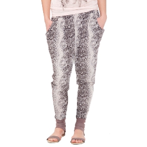 Snakeskin print harem trousers