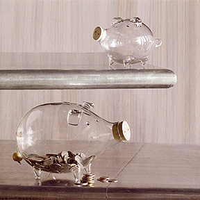 Roost Glass Piggy Bank