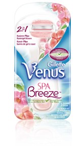 бритва Venus Spa Breeze и крем для бритья Satin Care