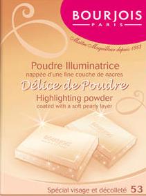 Bourjois delice de poudre пудра № 53 светящаяся