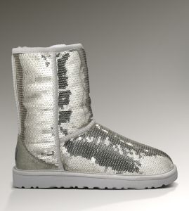 UGG Classic Short Sparkles Silver