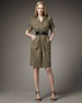 Lafayette Center-Ruched Dress With Belt