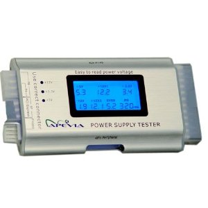 Amazon.com: Apevia LCD ATX Power Supply Tester tests all power connectors and shows all power voltages on  12V1/ 5V/ 3.3V/5VSB/