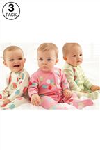 Three Pack Elephant Sleepsuits