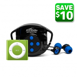 Interval 4G Waterproof Headphone System w/ Apple iPod shuffle 2 GB Green