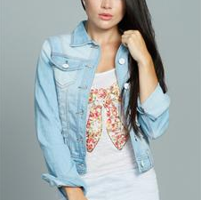 Light wash denim jacket