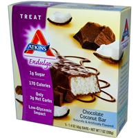 Atkins, Endulge, Chocolate Coconut Bar, 5 Bars, 1.4 oz (40 g) Each