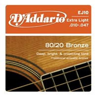 Струны для гитары D'Addario Bronze acoustic EJ10