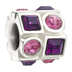 Chamilia silver pink & purple bead