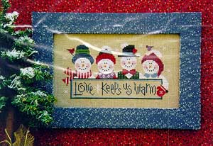 Love Keeps Us Warm - Cross Stitch Pattern  by Lizzie Kate