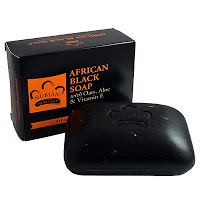 это черное африканское мыло.  Nubian Heritage, African Black Soap, 5 oz (141 g) Bar