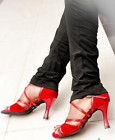 LADIES RED DANCE SHOES SALSA, LATIN, CEROC, TANGO