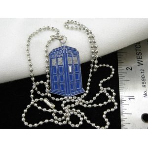 Doctor Who TARDIS Pendant Necklace on 24" Chain