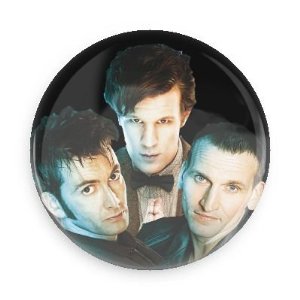 Doctor Who 9th, 10th, and 11th Generations 1.5 Inch Pin Back Button