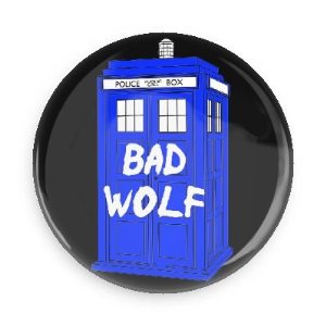 Doctor Who Bad Wolf 3.0 Inch Pin Back Button