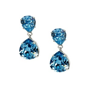 krystal swarovski pear drop earrings