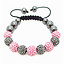 Crystal Disco shamballa Beads Macrame Bracelet