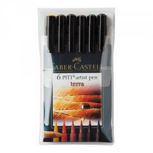 Faber Castell PITT® ARTIST PEN "BRUSH" 167106 набор TERRA