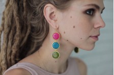 Colourful earrings