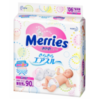 Подгузники Merries до 5 кг. 90 шт. (NB)