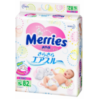 Подгузники Merries 4-8 кг. 82 шт. (S)