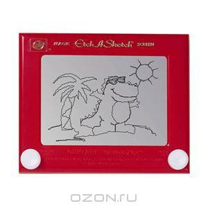 Волшебный экран "Etch-A-Sketch", 19 см, цвет: красный