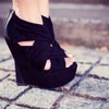 High black wedges