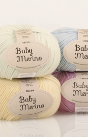 нитки drops merino baby разных цветов