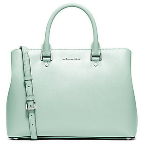 MICHAEL  KORS  Savannah Large Patent-Leather Satchel