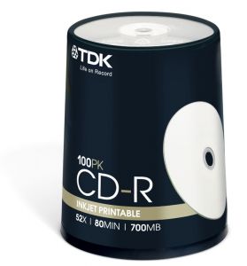 TDK CD-R 700MB 52x CB/100 Photo Print