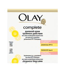 olay дневной крем тройного действия complete