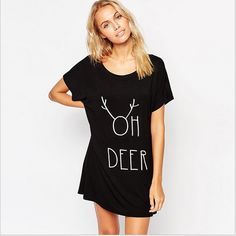 майка длинная Oh deer