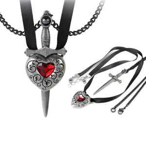 Alchemy Gothic P725  Love is King - Couples Necklace